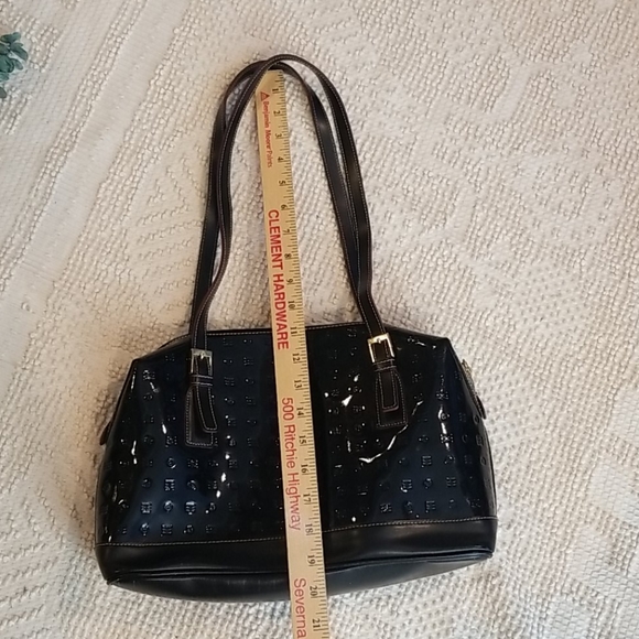 ARCADIA Made in Italy Embossed, Patent Leather Shoulder Bag Purse - Picture 14 of 16